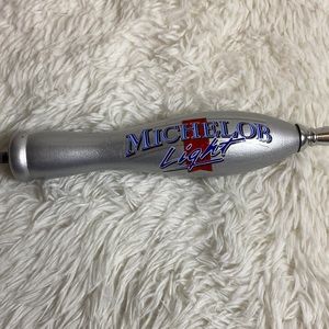 Vintage Michelob Light Beer Tap Pull Handle Silver Man Cave Bar